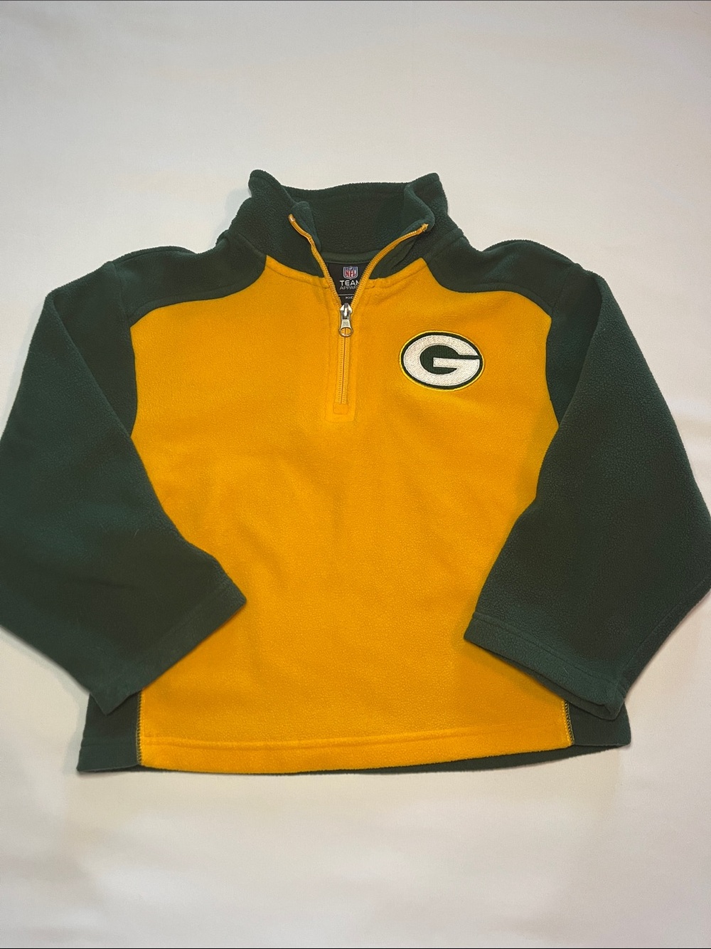 Kids Green Bay Packers Quarter-Zip Fleece Pullover